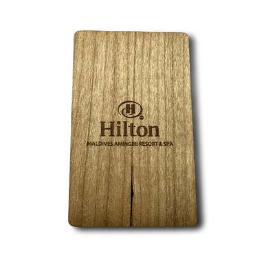 MIFARE Classic 1K RFID Деревянная карта Hilton Hotel Ключевая карта 13.56MHz
