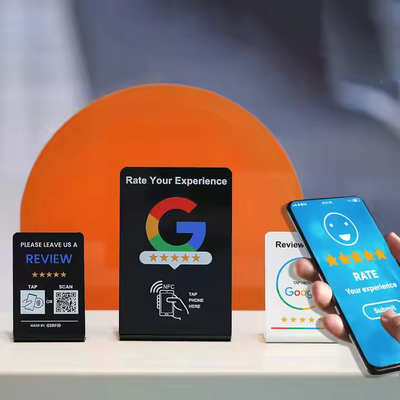 Оффсетная печать Карты обзора NFC Для Google Facebook Instagram Социальная среда