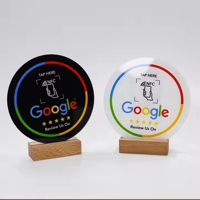 13.56mhz NFC Google Review Plate Настроенный код дисплея NFC Плита социальных сетей