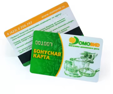 Настраиваемая пластиковая карта из ПВХ с магнитной полосой толщиной 0,76 мм