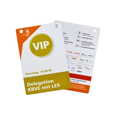 Пробивание отверстия RFID значки события умный RFID чип VIP Pass ID-карта с леньёром